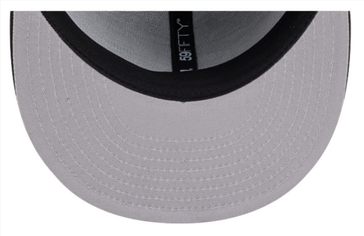 Los Angeles Dodgers Fitted 59FIFTY New Era Graphite Logo Black Cap Hat Grey UV