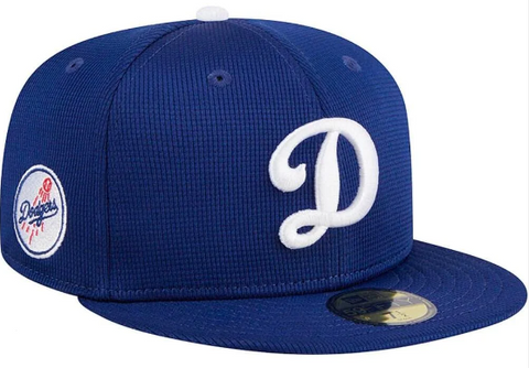 Los Angeles Dodgers Fitted New Era 59Fifty 2024 Batting Practice Home Blue Hat Cap