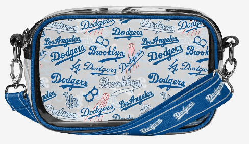 Los Angeles Dodgers Repeat Retro Print Clear Crossbody Bag - THE 4TH QUARTER