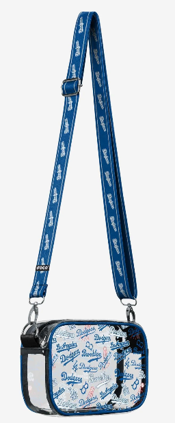 Los Angeles Dodgers Repeat Retro Print Clear Crossbody Bag - THE 4TH QUARTER