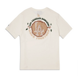 Los Angeles Dodgers Mens T-Shirt New Era Camp Short Sleeve Cream Tee