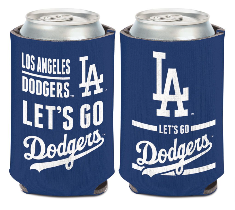 Los Angeles Dodgers Cooler Can Holder Slogan Blue - THE 4TH QUARTER