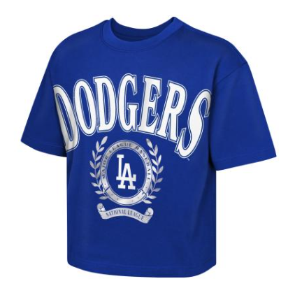 Los Angeles Dodgers Youth Tee Outerstuff Girls Crop Top Can't Lose Boxy T-Shirt - THE 4TH QUARTER