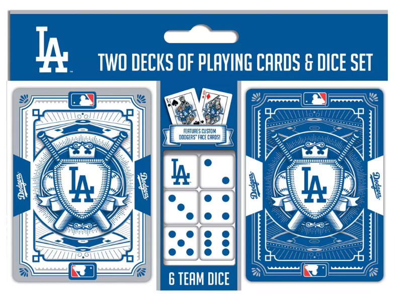 Los Angeles Dodgers 2-Pack Playing cards & Dice Set - THE 4TH QUARTER