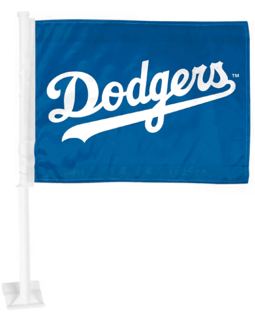 Los Angeles Dodgers Logo Brand Auto Bar Home Decor Truck or Car Flag - THE 4TH QUARTER