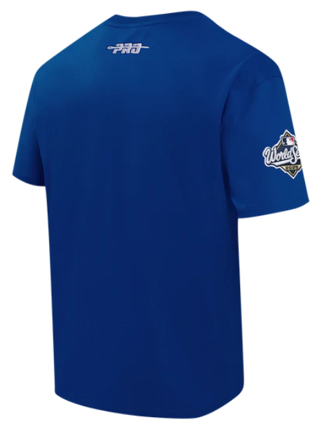 Los Angeles Dodgers Mens Pro Standard 2025 World Series Champions Premium T-Shirt - Blue - THE 4TH QUARTER