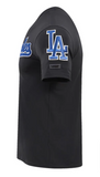 Los Angeles Dodgers Mens T-Shirt Pro Standard Chenille Tee Black