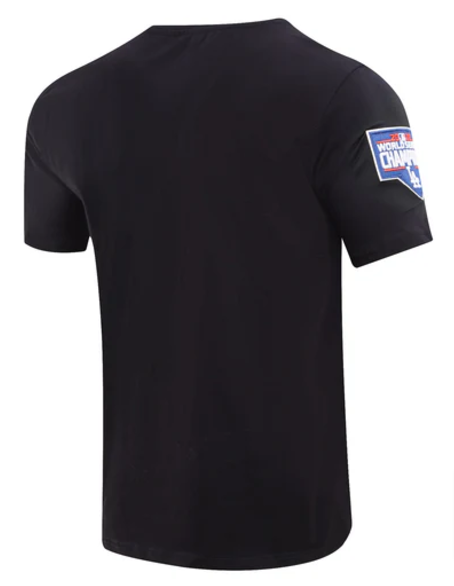 Los Angeles Dodgers Mens T-Shirt Pro Standard Chenille Tee Black - THE 4TH QUARTER