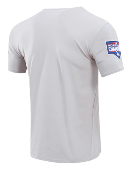 Los Angeles Dodgers Mens T-Shirt Pro Standard Chenille Tee Grey - THE 4TH QUARTER