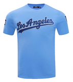 Los Angeles Dodgers Mens T-Shirt Pro Standard Chenille Tee Sky