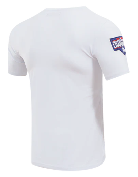 Los Angeles Dodgers Mens T-Shirt Pro Standard Chenille Tee Arctic White - THE 4TH QUARTER