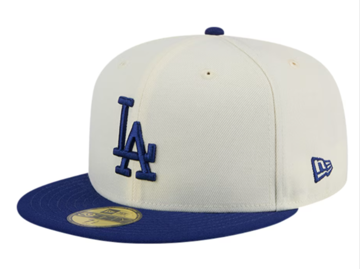 Los Angeles Dodgers Kids Fitted 59Fifty New Era Chrome Blue Cap Hat Grey UV - THE 4TH QUARTER