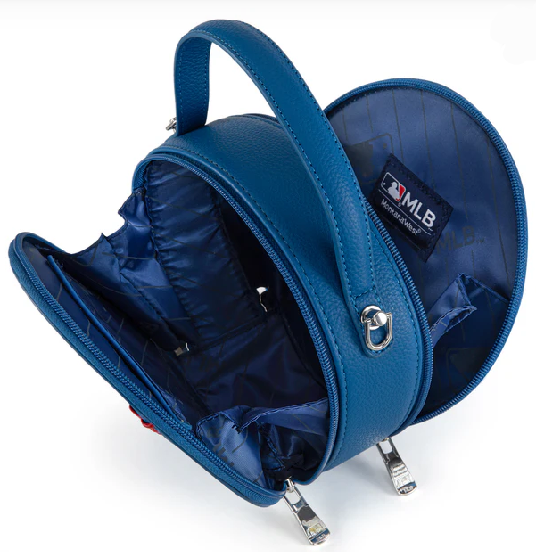 Los Angeles Dodgers Circle Baseball Stitch Bag Crossbody - THE 4TH QUARTER