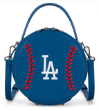 Los Angeles Dodgers Circle Baseball Stitch Bag Crossbody - THE 4TH QUARTER