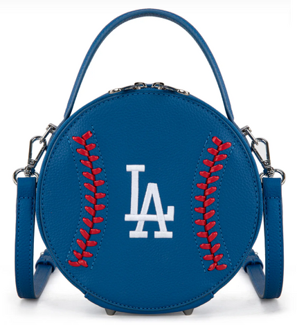 Los Angeles Dodgers Circle Baseball Stitch Bag Crossbody - THE 4TH QUARTER