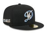 Los Angeles Dodgers Fitted New Era 59Fifty 2024 City Connect Black Metallic Cap Hat