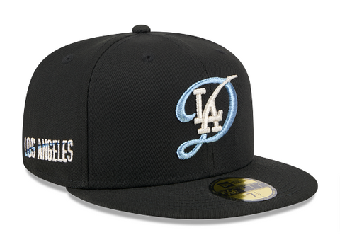 Los Angeles Dodgers Fitted New Era 59Fifty 2024 City Connect Black Metallic Cap Hat
