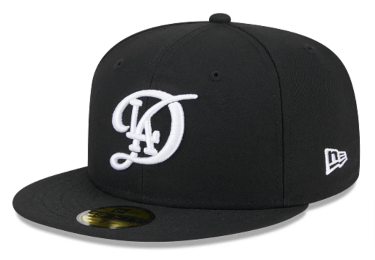 Los Angeles Dodgers Fitted New Era 59Fifty City Connect Logo Black Cap Hat - THE 4TH QUARTER