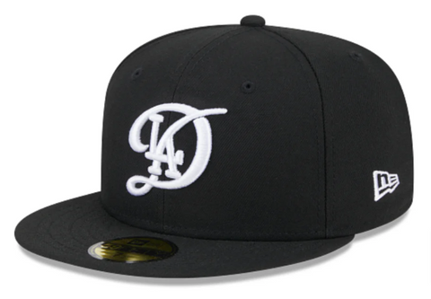 Los Angeles Dodgers Fitted New Era 59Fifty City Connect Logo Black Cap Hat