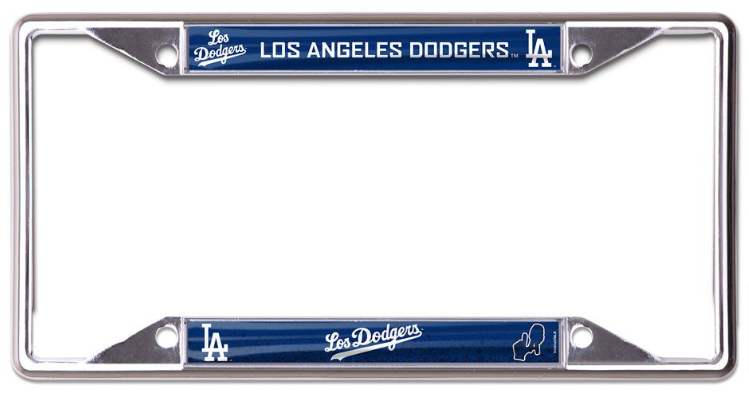 Los Angeles Dodgers Chrome City Connect License Plate Frame - THE 4TH QUARTER