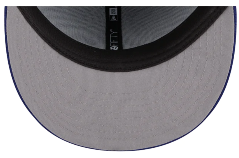 Los Angeles Dodgers Fitted New Era 59Fifty World Series 2024 Blue Embroidered Cap Hat Grey UV - THE 4TH QUARTER