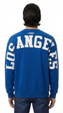 Los Angeles Dodgers Mens Sweatshirt Pro Standard Drop Shoulder Wingspan Crew Neck Blue - THE 4TH QUARTER