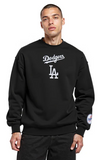Los Angeles Dodgers Mens Sweatshirt Pro Standard Drop Shoulder Wingspan Crew Neck Fleece Black White - THE 4TH QUARTER