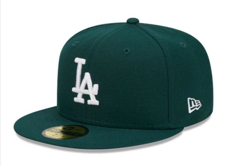 Dodgers Fitted New Era 59Fifty Dark Green Cap Hat Cap Grey UV