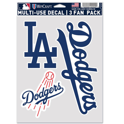 Los Angeles Dodgers Multi-Use Decal 3 Fan Pack