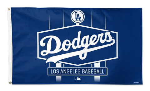 Los Angeles Dodgers Wincraft 3 x 5 Scoreboard Deluxe Flag - THE 4TH QUARTER