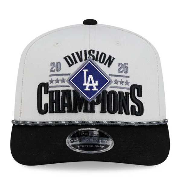 Los Angeles Dodgers Stretch Snapback New Era 9Seventy 2026 Division Champions Locker Room Cap Hat