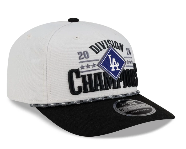 Los Angeles Dodgers Stretch Snapback New Era 9Seventy 2026 Division Champions Locker Room Cap Hat