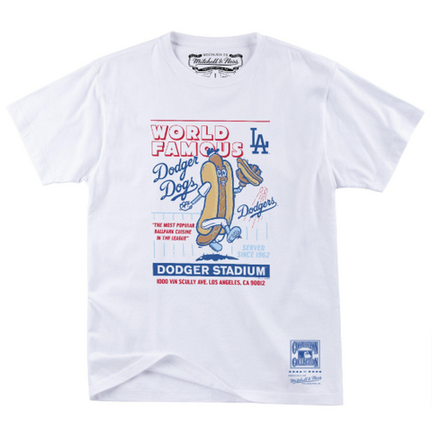Los Angeles Dodgers T-Shirt Mitchell & Ness Dodger Dog Tee White