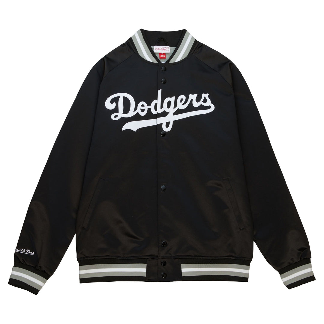 Los Angeles Dodgers Men's Mitchell & Ness Double Clutch Jacket Black - THE 4TH QUARTER