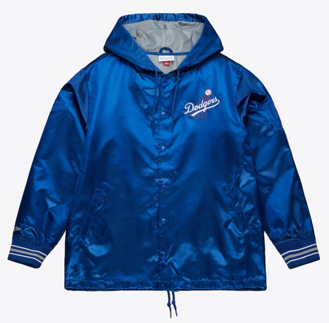 Los Angeles Dodgers Men's Mitchell & Ness Downtown Collection Vintage Coaches Full-Snap Satin Jacket