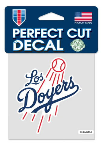 Los Angeles Dodgers 4x4 Perfect Cut Decal Doyers