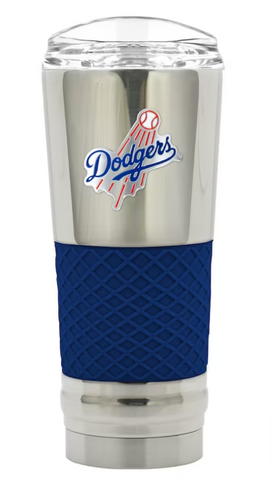Los Angeles Dodgers 24oz Draft Tumbler Travel Mug Cup Chrome