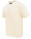 Los Angeles Dodgers Mens T-Shirt Pro Standard Neutral Drop Shoulder Top Tee Eggshell