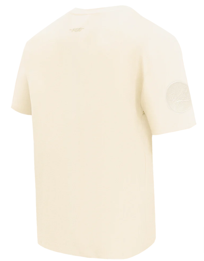 Los Angeles Dodgers Mens T-Shirt Pro Standard Neutral Drop Shoulder Top Tee Eggshell - THE 4TH QUARTER
