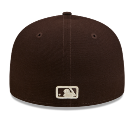 Los Angeles Dodgers Fitted 59FIFTY New Era Burnt Wood Brown Cap Hat Grey UV