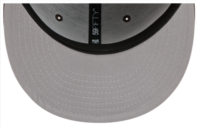 Los Angeles Dodgers Fitted 59FIFTY New Era Burnt Wood Brown Cap Hat Grey UV