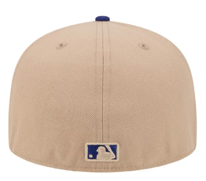 Los Angeles Dodgers Kids Fitted New Era 59Fifty Camel 2 Tone Cap Hat Grey UV