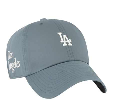 Los Angeles Dodgers Strapback '47 Brand Clean Up Adjustable Cap Hat Foundation Basalt