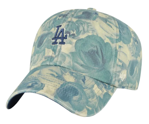 Los Angeles Dodgers Strapback '47 Brand Clean Up Adjustable Mini logo Gardenia Cap Hat