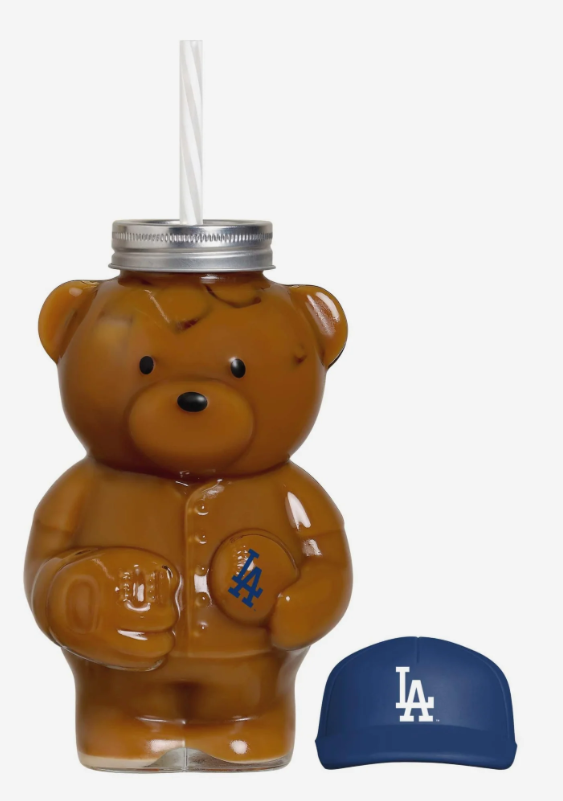 Los Angeles Dodgers Glass Bear Tumbler