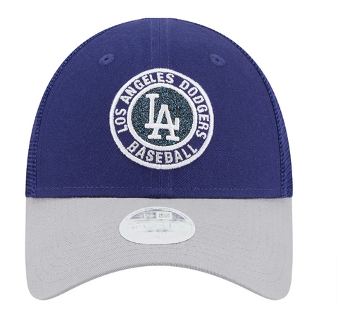 Los Angeles Dodgers Toddler Snapback New Era 9Forty Glitter Cap Blue Grey Mesh Cap Hat