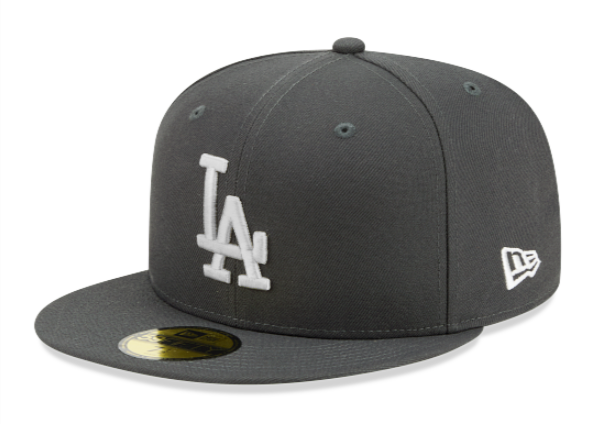 Los Angeles Dodgers Fitted New Era 59Fifty Graphite Grey Cap Hat
