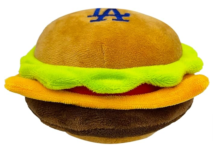 Los Angeles Dodgers Pet Dog Plush Hamburger Toy - THE 4TH QUARTER