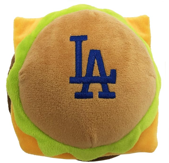 Los Angeles Dodgers Pet Dog Plush Hamburger Toy - THE 4TH QUARTER