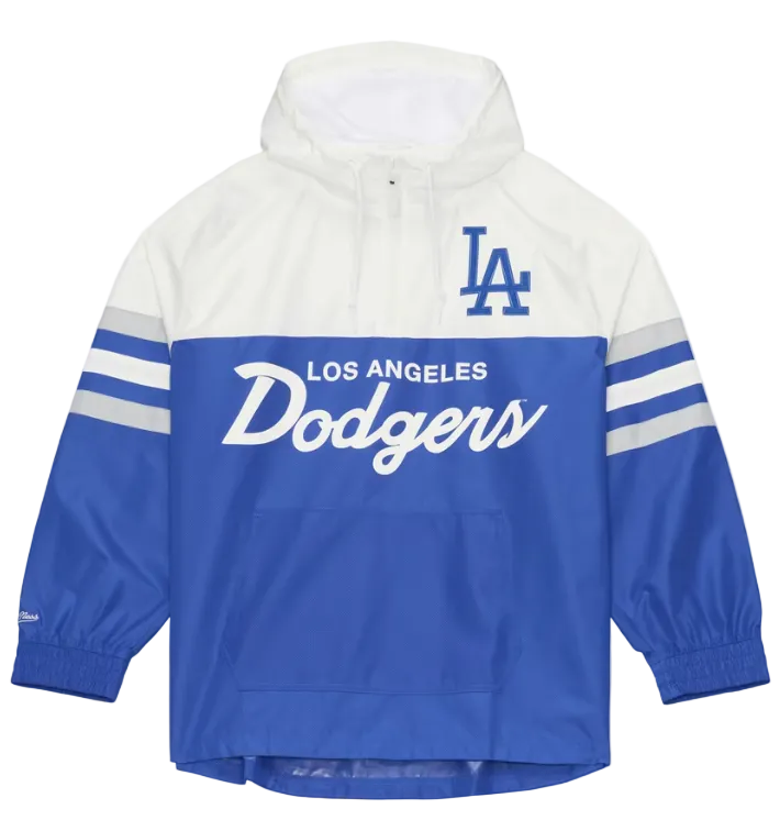 Los Angeles Dodgers Mens Mitchell &amp; Ness Head Coach Lightweight Windbreaker Jacket